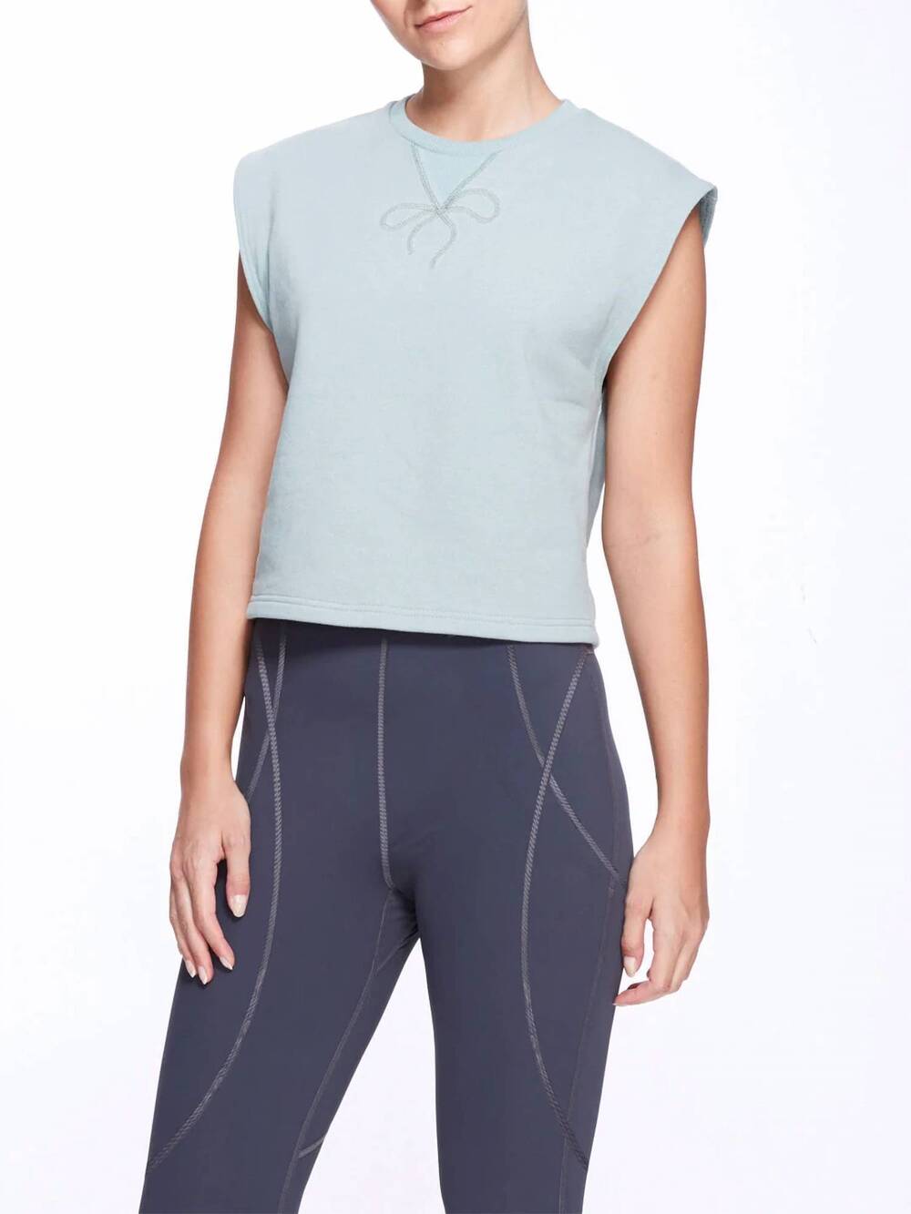 NEW MARCHESA ATHLEISURE sue top in mint